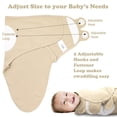 thumbnail image 3 of Bublo Baby Preemie Swaddles 4-7 lbs - 3-Pack Premature Babies Swaddle Sleep Sack - Organic Cotton - Premature Infant Sleeping Sack - Easy Adjustable Baby Swaddle Blanket Wrap, 3 of 5