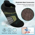 thumbnail image 4 of G&Y Men's Running Socks (6 Pairs) - Arch Support Athletic Ancle Socks, Black&White, 9-11, 4 of 7