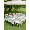 thumbnail image 4 of Outdoor Tablecloth with Umbrella Hole for Patio/Picnic/Party/Camping, Vintage Shell Sage Green Waterproof Table Cloth Rectangle Table Cover Washable, Summer Ocean Coastal (60"x 102"), 4 of 9
