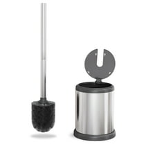 ToiletTree Products Toilet Scrubber Brush with Holder Set, Stainless Steel, Chrome