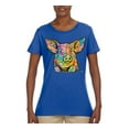 thumbnail image 3 of Dean Russo The Pig Animal Lover Womens Graphic T-Shirt, Royal, X-Large, 3 of 6