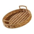 thumbnail image 1 of Handmade Rustic Rattan Storage Tray Organizer Tray Bread Basket for Fruit Vegetables Serving Tray Wicker Tray Bread, 1 of 8