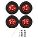 thumbnail image 1 of Juego de 4 neumáticos de Goma Delanteros y Traseros de 55 mm y Llantas de Metal de 5 radios para Coche RC AXIAL SCX24 1/24 Rojo, 1 of 8