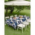 thumbnail image 4 of Outdoor Tablecloth with Umbrella Hole for Patio/Picnic/Party/Camping, Navy Blue Black Geometric Waterproof Table Cloth Rectangle Table Cover Washable, Abstract Art Diamond Modern (54"x 80"), 4 of 8