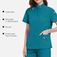 thumbnail image 6 of Medical Nursing Uniforms Set Nurse Uniforms Set Mao-neck Zipper Shirt Unisex, 6 of 10