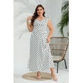 thumbnail image 6 of XUNKUSGA Womens Plus Size Dresses Floral Beach Vaction Summer Dresses 2025 Sleeveless V-Neck Knee-High Oversized Dress Summer Casual Beach Sundress S-5XL, 6 of 6