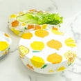 thumbnail image 3 of 3PCS Réutilisable Bol Couvre Réutilisables Bol en Tissu Couvre Élastique Bols de Stockage de Nourriture Couvre pour la Cuisine Pique-Nique Bols Alimentaires Conteneur, 3 of 4