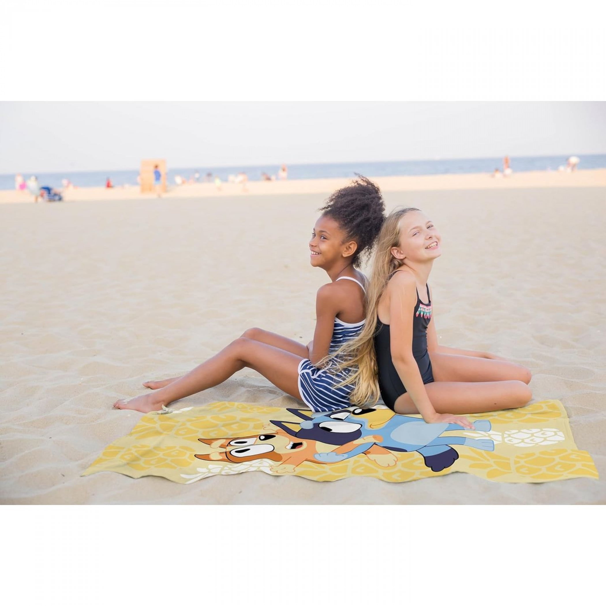 BBC Bluey Kids Character Standard Beach Towel, 100% Cotton for