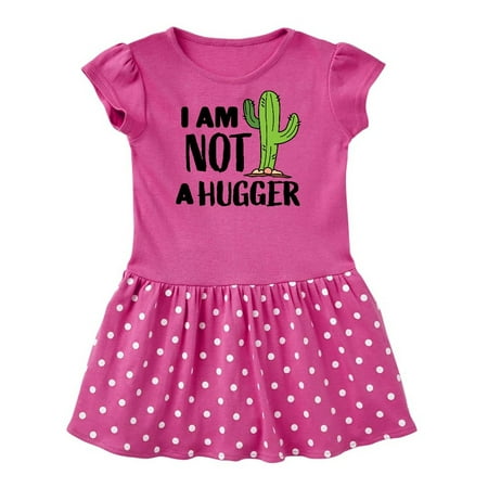 

Inktastic I am Not a Hugger with Cactus Gift Baby Girl Dress