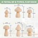 thumbnail image 2 of 30 Pieces Unfinished Wooden Mushroom 6 Sizes Of Natural Wooden Mushrooms For Arts & Crafts Projects, 2 of 5