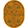thumbnail image 2 of Rugs.com Calypso Collection Rug – 8' x 10' Oval Yellow Medium Rug Perfect For Living Rooms, Large Dining Rooms, Open Floorplans, 2 of 8