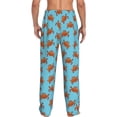 thumbnail image 3 of Uemuo Turtle Pattern Men's Wide Leg Palazzo Lounge Pants with Pockets Light Weight Loose Comfy Casual Pajama Pants-XX-Large, 3 of 9