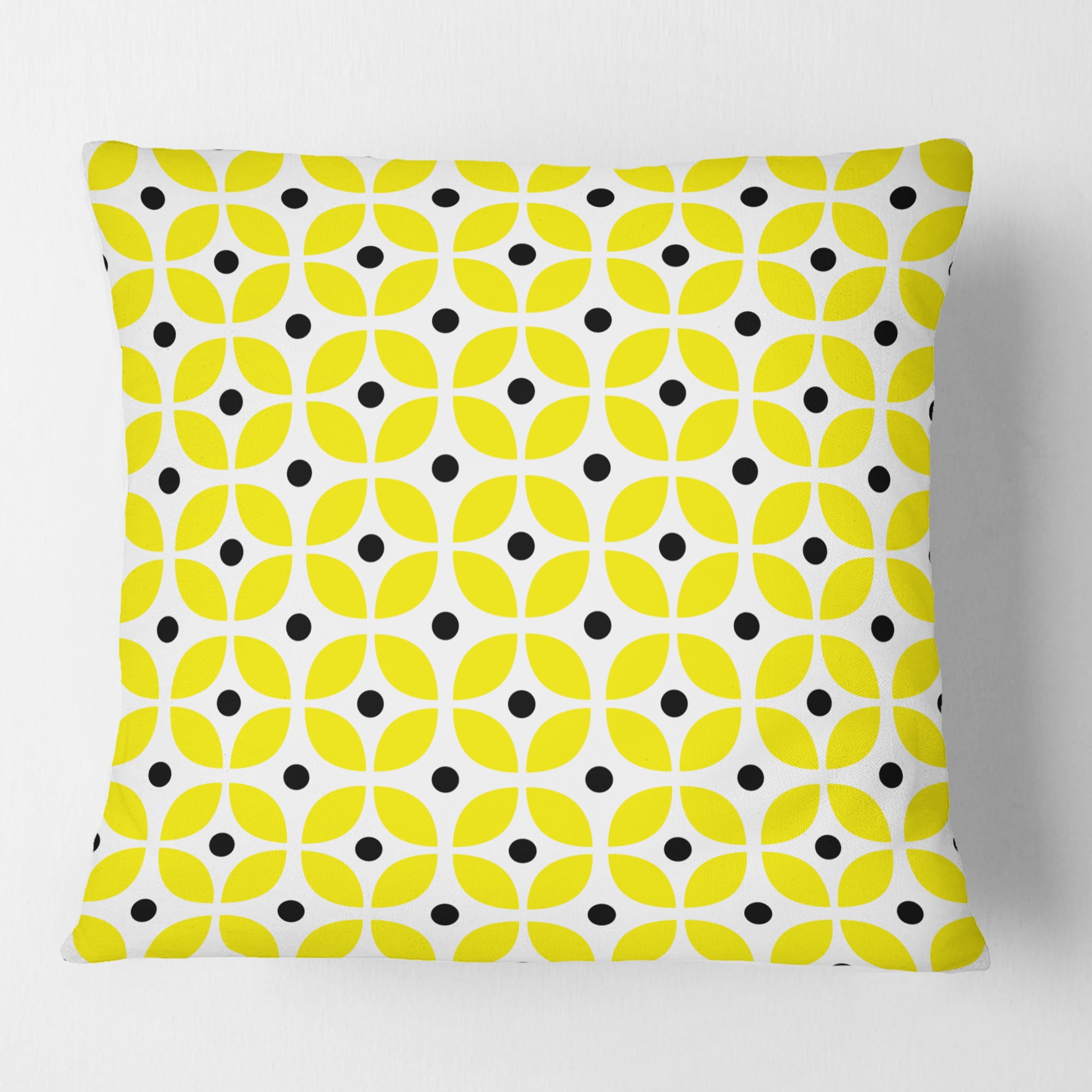 Designart Retro Geometric Design I' Mid-Century Modern Throw Pillow - 16x16
