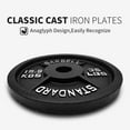 thumbnail image 3 of IFAST Olympic Barbell Weight Plates 2 Inch Hole Solid Cast Iron Barbell Weight Plates, Strength Training, Weightlifting, Bodybuilding, Powerlifting, Sold in Pair, 3 of 7
