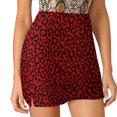 thumbnail image 1 of Jupe Pantalon Légère à Motif Léopard Rouge et Noir Uniforme Scolaire Jupe pour Femmes, 1 of 4