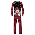 thumbnail image 5 of DuoJiaJ Ensemble de Pyjama à Carreaux Rouges Assorti pour la Famille pour l'Automne et l'Hiver Parent et Enfants Pyjama de Noël Haut à Manches Longues et Pantalon Tenue d'Intérieur pour Quatre, 5 of 5
