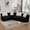Black, variant on LJAN Oversized Plush Modular Sofa in Premium Bubble Velvet - 137.8 Inch Stylish Lounge Couch with Deep Seat Comfort for Living Spaces, Easy To Arrange Configuration & Full Compression Packaging