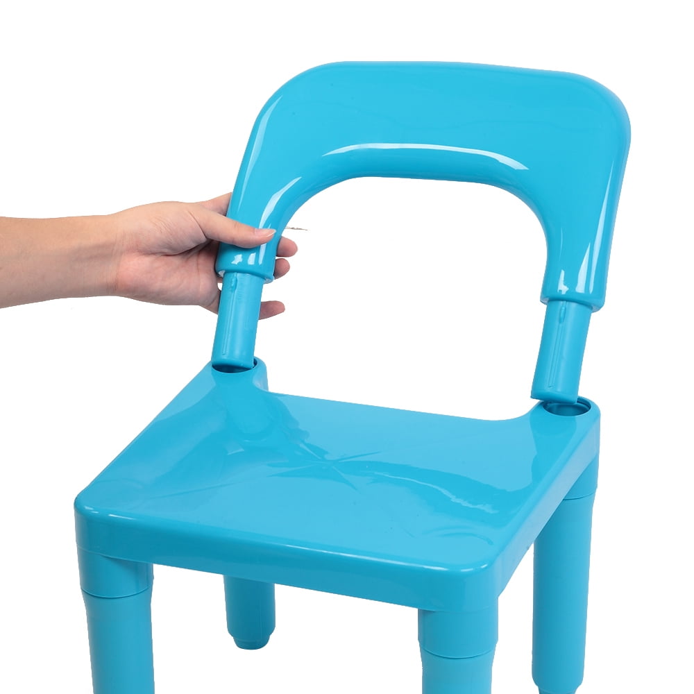 Lowestbest Kids Table and Chairs Set, Kids Table Set, Colorful Kids Plastic Table and 4 Chairs Set for Children, Simple Table Desk Sets for Reading Studying in Playroom Kindergarten Game Rooms Lowestbest Kids Table and Chairs Set, Kids Table Set, Colorful Kids Plastic Table and 4 Chairs Set for Children, Simple Table Desk Sets for Reading Studying in Playroom Kindergarten Game Rooms