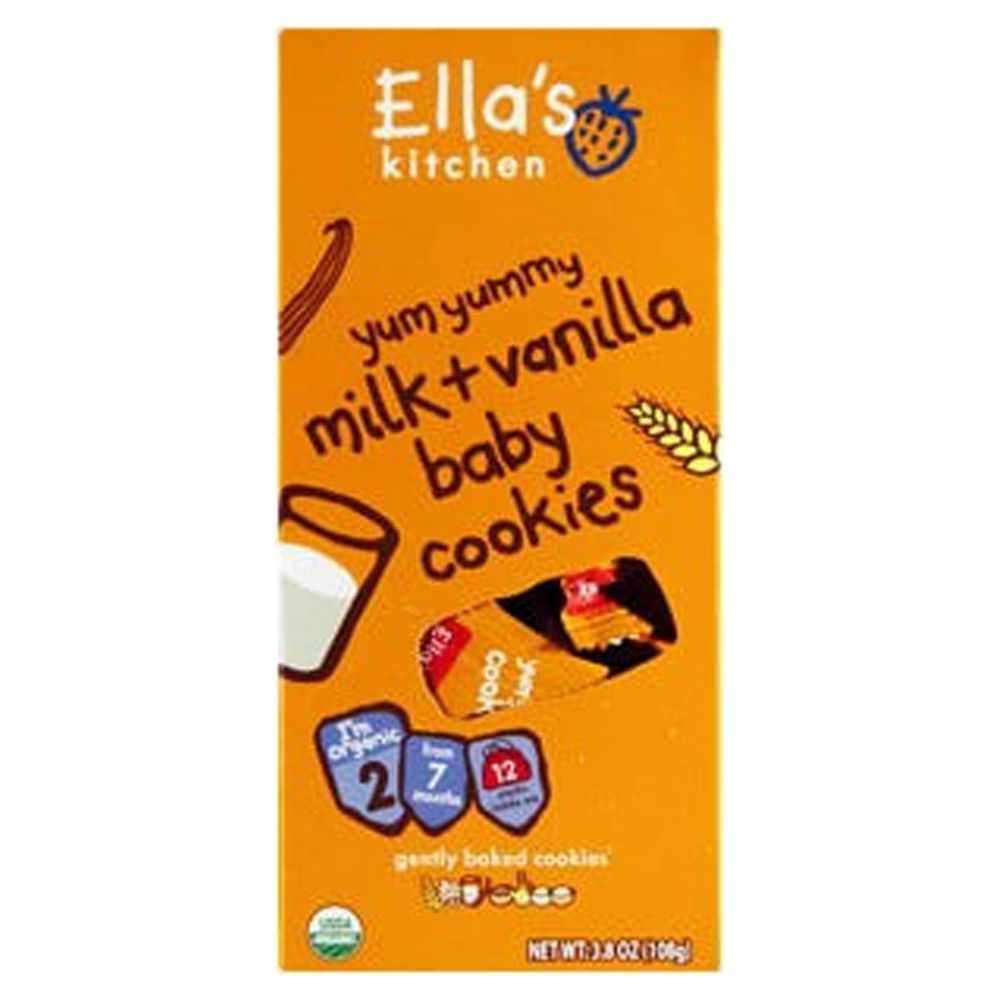Ellas Kitchen Organic Milk Plus Vanilla Baby Cookies, 3.8 Ounce -- 6 per case. - image 5 of 8