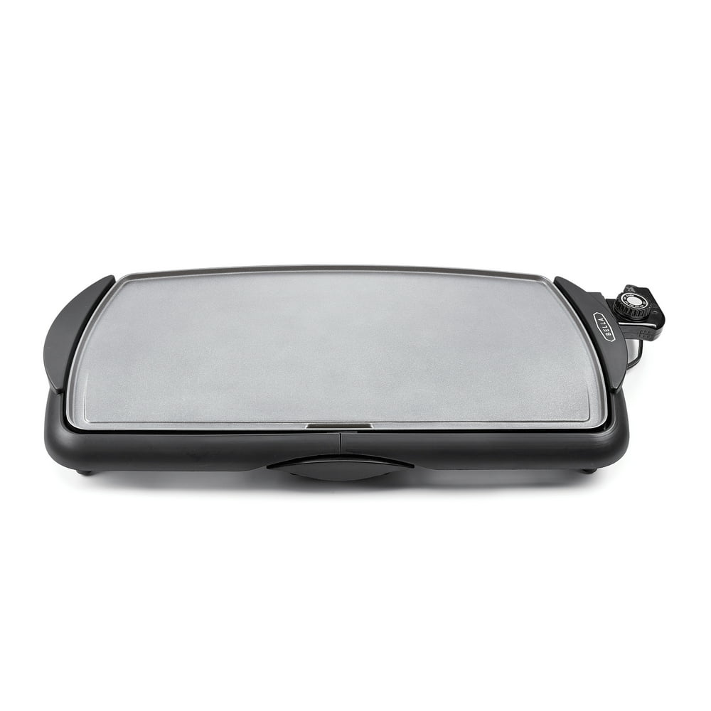 Bella Ceramic 10.5" X 20" Grey & Black Ceramic Griddle