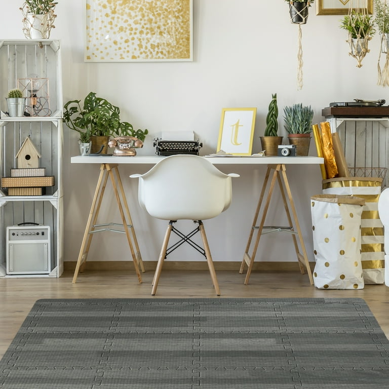 Sorbus Interlocking Floor Mat –Wood Print Multipurpose Foam Tile Flooring – Home, Office, Playroom (9 Tiles, 9 Sq ft, Gray) Sorbus Interlocking Floor Mat –Wood Print Multipurpose Foam Tile Flooring – Home, Office, Playroom (9 Tiles, 9 Sq ft, Gray)
