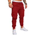 thumbnail image 1 of Pantalones de trabajo, pantalones multibolsillos, pantalones casuales tejidos para hombre, pantalones ajustados, estilo masculino, 1 of 5