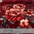 thumbnail image 2 of NC Thick Fleece Blanket King Size,10lbs 2 Ply Faux Mink Bed Blanket for Winter, Wine Red, 85"x93", 2 of 7