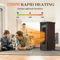 thumbnail image 3 of LifePlus 24" Tower Heater Infrared Quartz Electric Space Heaters 1500W Portable Wood with Remote, 3 of 8