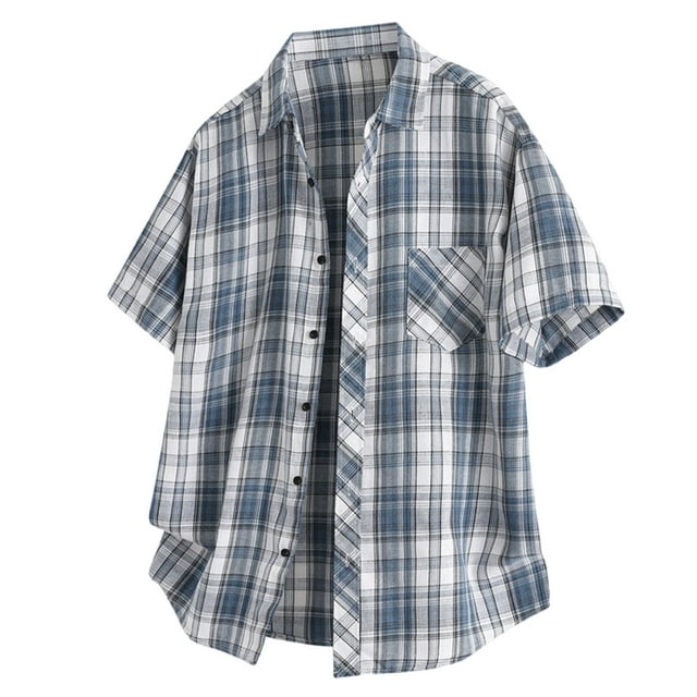Men's Casual Short Sleeve Polyester Lapel Top - Solid Color Fashion T-Shirt for Daily Wear