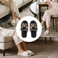 thumbnail image 6 of Xoenoiee Corgi Dog Print Open Toe Slippers for Women Men Indoor, Breathable Cozy House Slippers Summer Slip On, Comfy Soft Flannel Bedroom Slippers, 4.5-5 Women/3.5-4.5 Men, 6 of 7
