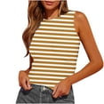 thumbnail image 1 of Dealovy Womens Tank Tops Summer Sleeveless Crew Neck Slim Fitted Striped Print Basic Tees Shirts, 1 of 4