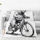 thumbnail image 1 of Balery Capybara Riding Bicycle Manta de Felpa Suave y Acogedora – Cobija de Franela Aterciopelada para Cama, Lavable y Cálida para Sofá, Mascotas, Transpirable-60"x50", 1 of 7