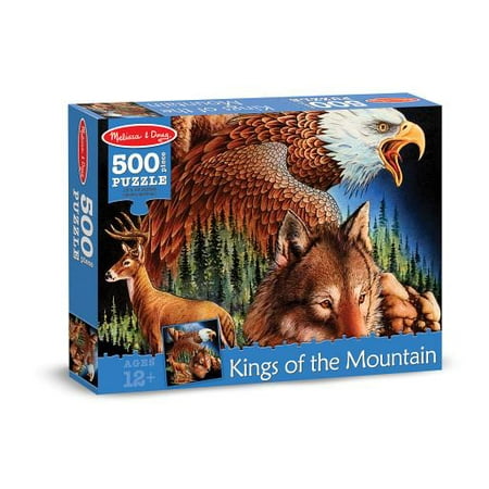 - Melissa & Doug 500-Piece King of the Mountain Wild Forest Animals Jigsaw Puzzle
