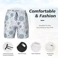 thumbnail image 3 of Rateoe Retro ice blue snowflakes Pattern Men’s Swim Shorts with Compression Liner – Double-Layered Quick-Dry Swimwear, Comfortable & Stretchy Beach Shorts-X-Large, 3 of 6
