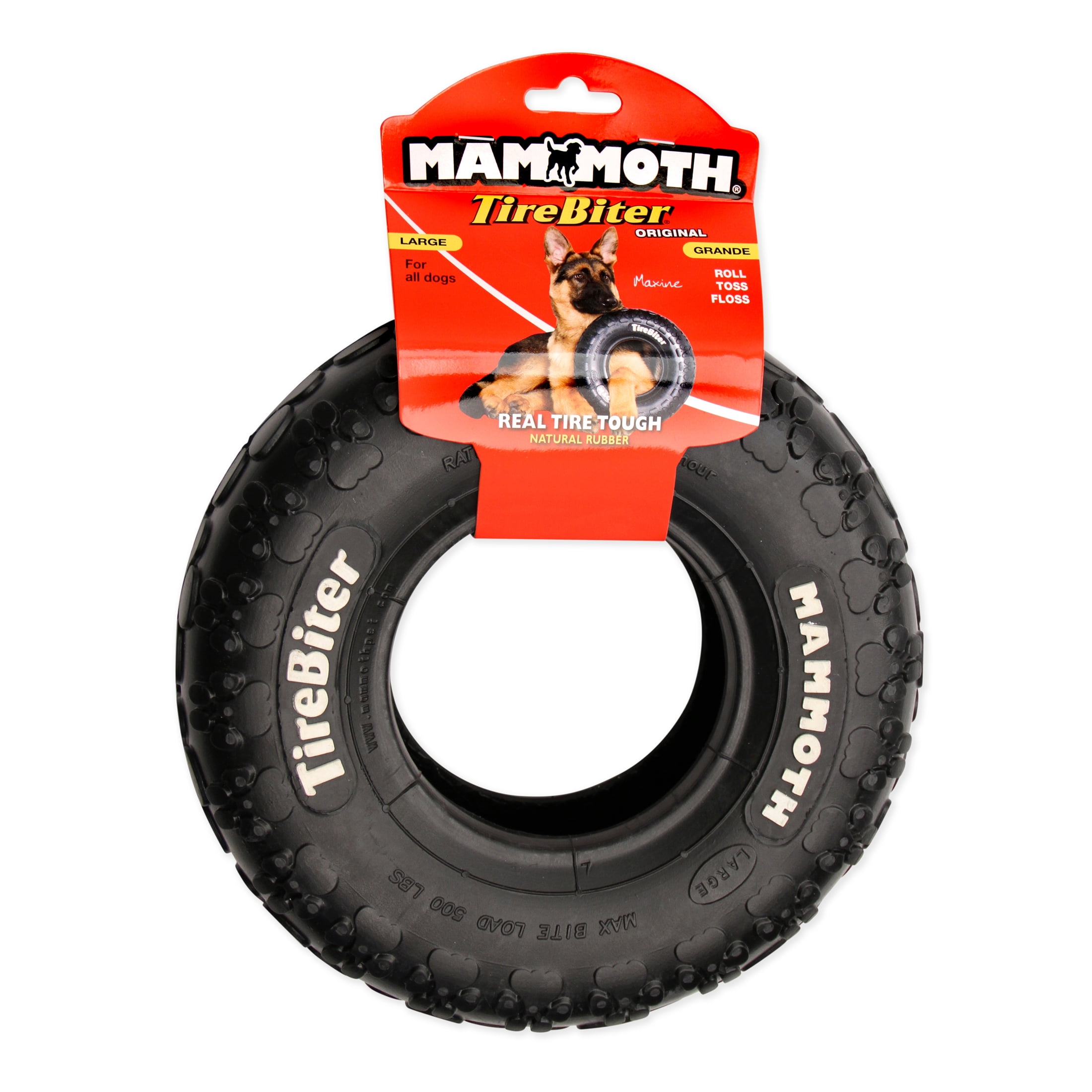Mammoth TireBiter Original Rubber Dog Toy Large 10"