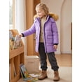 thumbnail image 6 of WenVen Girl's Winter Coat Puffer Jacket Warm Snow Parka with Waterproof Hood Purple 8, 6 of 12