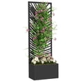 thumbnail image 1 of Outsunny Jardinière Surélevée avec Écran d'Intimité Extérieur, Murale, Noire, 1 of 9