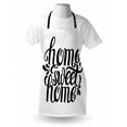 thumbnail image 3 of Home Sweet Home Apron Calligraphic Quote for Housewarming and Greeting Parties Monochrome Design, Unisex Kitchen Bib Apron with Adjustable Neck for Cooking Baking Gardening, Black White, by Ambesonne, 3 of 3