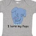 thumbnail image 4 of Inktastic I Love My Pops Elephant Blue Boys Baby Bodysuit, 4 of 5