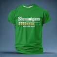thumbnail image 2 of IWRICH Shenanigans Loading Please Wait Funny St Patrick's Day T-Shirt for Men Crew Neck Short Sleeve Tees Casual Fashion Tops Light Green XL, 2 of 3