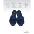thumbnail image 6 of MeMoi The Bette Plush Open-Toe Slipper - Womens - Female (Large, Navy), 6 of 7