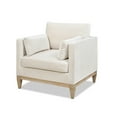 thumbnail image 6 of Farmhouse Single Sofa Accent Chair, Accent Chair for Living Room with Wood Frame, Upholstered Armchair Club Chair for Living Room, Bedroom, Reading Room, Beige, 6 of 9