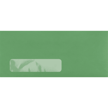 LUXPaper #10 Window Envelopes, 4 1/8 x 9 1/2, Bright Green, 500/Pack