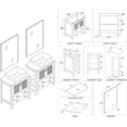 thumbnail image 5 of Sydney 72" Double w/ Vessel Sinks and Mirrors (Glossy White), 5 of 8