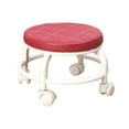 thumbnail image 4 of Asiento redondo de rodillo bajo Mini taburete movible Reposapiés Taburete de zapato pequeño multifuncional Taburete de rueda de polea de asiento para Rojo Soledad Asiento rodante bajo, 4 of 10