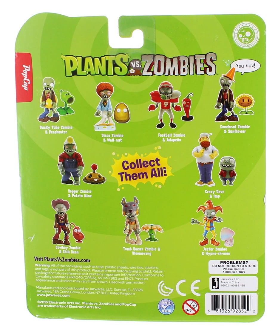 Plants Vs Zombies Cowboy Zombie & Chili Bean 3 Action Figur