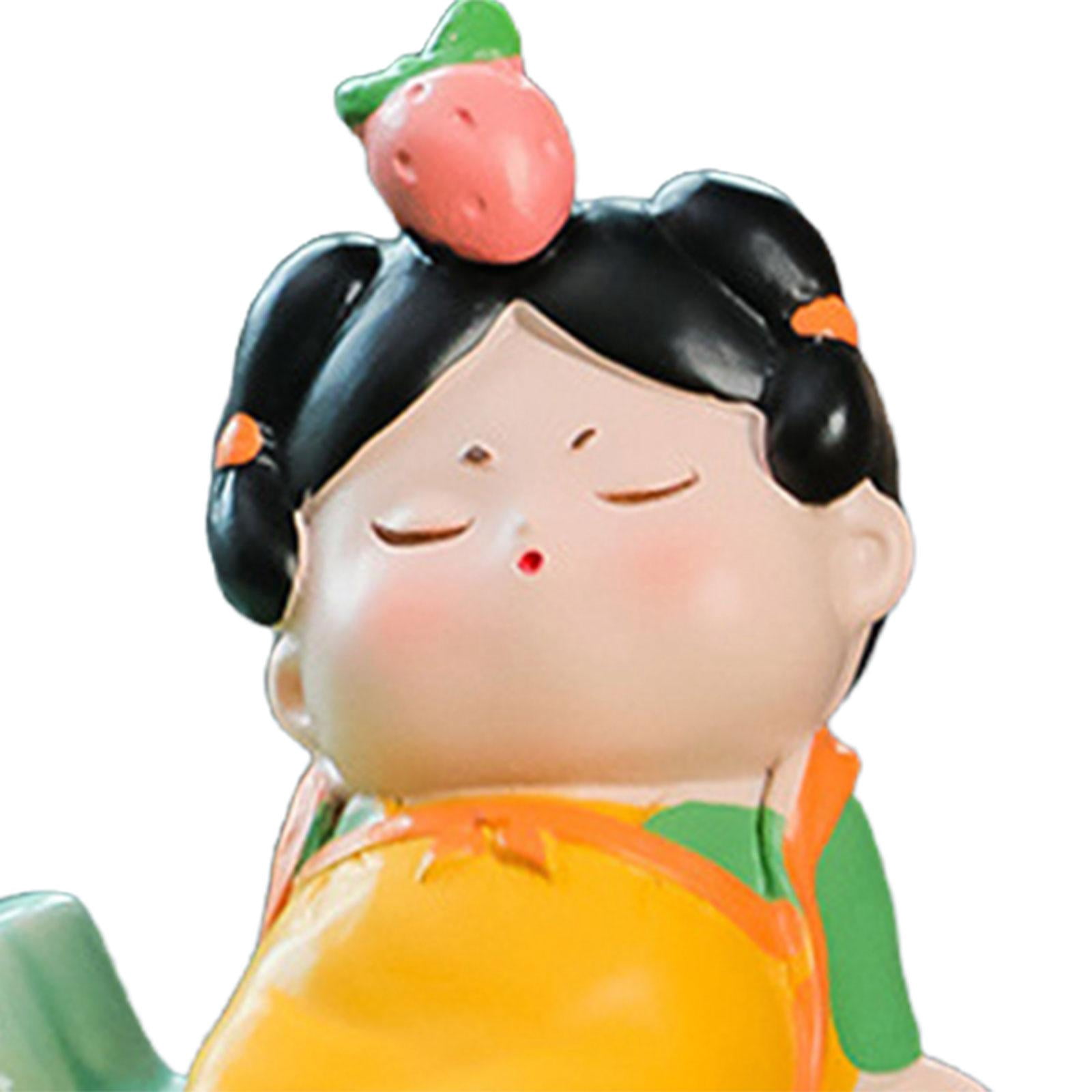 WLPZXP Coil Incense Burner Chinese Tang Girl Statue Incense Stick Holder for Farmhouse With Strawberry