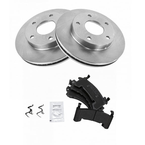 TRQ Brake Pad & Rotor Kit Metallic Front or Rear Fits Select Cadillac Chevy GMC