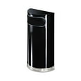 thumbnail image 2 of United Receptacle 30% Recycled Half Round Black/Chrome Receptacle, 9 Gallons, 32" x 18" x 9", Black/Chrome, 2 of 2