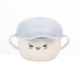 thumbnail image 4 of Creative Wheat Straw Kids Rice Bowl Cartoon Bowls with Lid Baby Feeding Tableware (Blue), 4 of 8